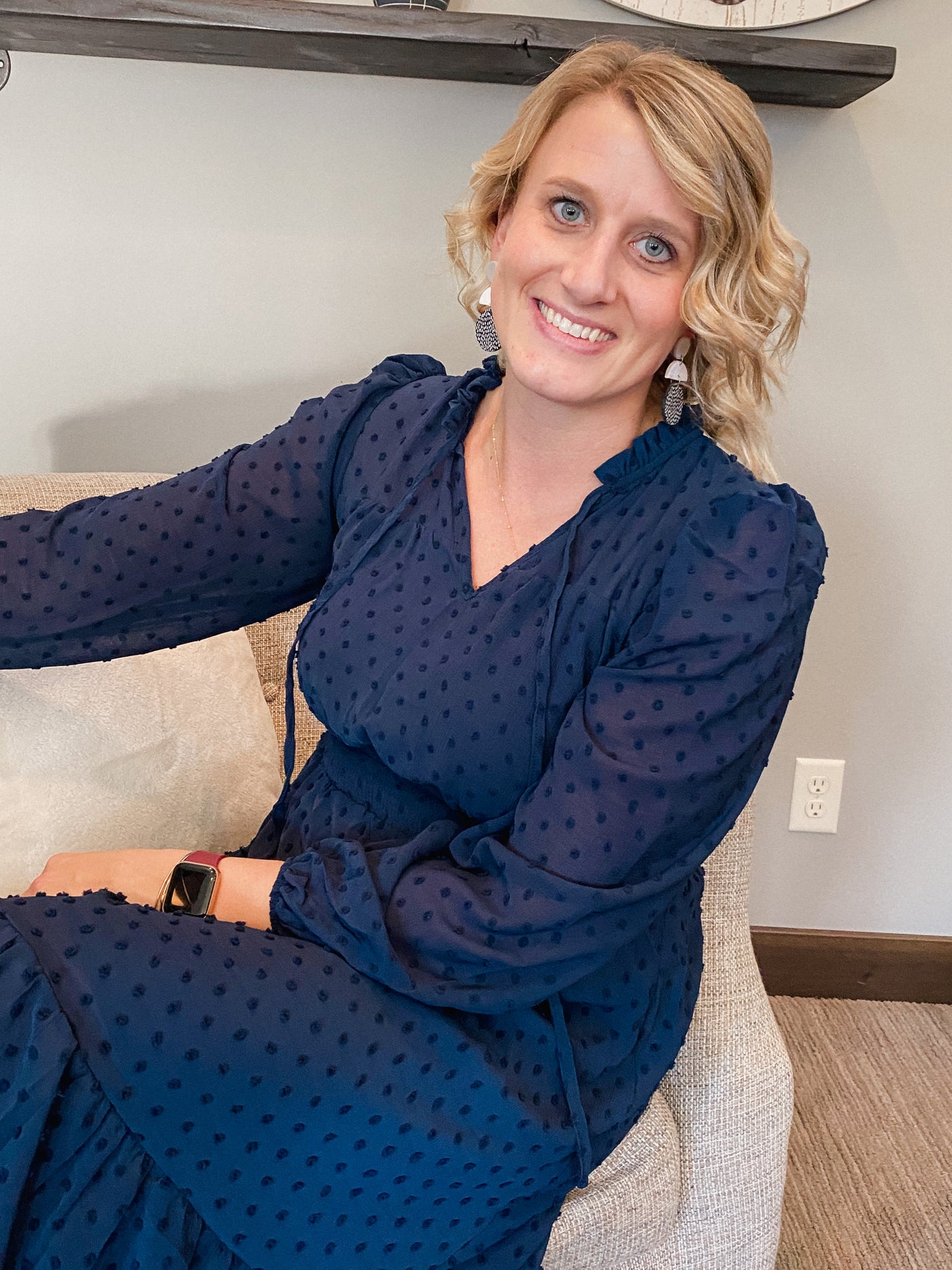 Swiss Dot Midi Dress